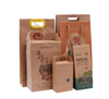 Sacs en papier kraft portatifs de cadeau de nourriture de 2.5KG, sac de papier kraft adapté aux besoins du client pour Uesd de nourriture avec la poignée